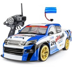RC 레이싱 드리프트 자동차 70 km/h 40km/H 1/10 충돌 방지 원격 제어 대형 속도 성인을위한 큰 4WD 장난감, Blue White-1B, 1개