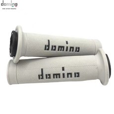 H嚴選好物 多米諾domino A010摩托車通用改裝防滑耐磨舒適手把膠, 灰色+黑字A010款, 1個