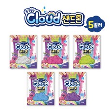 클라우드샌드몬 클레이 5컬러 리필세트, 5세트, 120g, 혼합색상