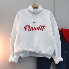 달콩 여성 기모맨투맨 크롭티 플로딧레터링폴라맨투맨(기모)