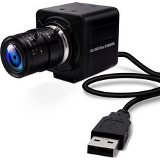 IFWATER USB 카메라 8MP 5배 광학 줌 웹캠 282mm 수동 가변 초점 렌즈 CMOS IMX79 이미지 센서 비디오 컨퍼런스 노트북 라즈베리 파이 젯슨 나노용, 2.8-12mm Varifocal