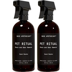 뮤즈 아포테커리 완전 애완동물 얼룩 및 냄새 제거 효소 카펫 클리너 강아지 제거제 중화제 에센셜 오일 함유 카펫용 16온스, 16 플로우 온스 (2개 팩)