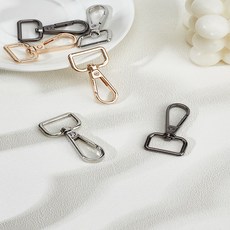 6개 3가지 색상의 합금 회전식 버클 어깨끈 세트 (혼합 색상 48~49x25~26mm), 혼합색