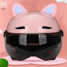 헬멧 고양이 귀 헤드셋고양이귀장식 고양이장식품, 블루