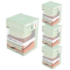 로레알파리 퓨어-클레이 마스크 각질제거 & 모공 정리, 1개입, 4개