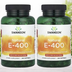 스완슨 네추럴 비타민 E 268mg(400IU), 2개, 250정
