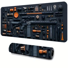멋진 오렌지 Gungear 마우스 패드 대형 확장 게임용 미끄럼 방지 고무 40X90CM Esports 데스크 매트 LockEd, 02 300x600x2mm, 03 5