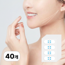로멀리 페이스 리프팅 테이프 스티커, 40개, 투명