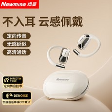 紐曼Newmine智能翻譯耳機2025新款，新一代藍牙耳機，智能降噪，舒適配戴, 典雅米 |舒适不入耳|高清不漏音, LY12