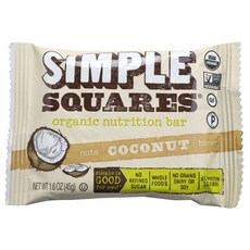 SIMPLE SQUARES 椰子味蛋白棒, 1個, 45克
