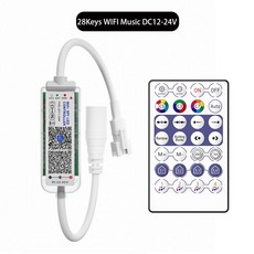 USB/ WS2811 LED 원격 SPI 24키/28키 SURPLIFE 2048픽셀 스마트 컨트롤러 APP 스트립 음악 LED 최대 제어 WIFI WS2812B, 28Keys
