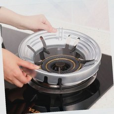 가스레인지 바람막이 투명 원형 버너 보호커버 주방용품 안전가드 화구덮개, 1개, 상세페이지 참조