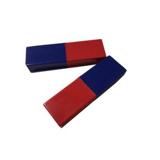 유나이티드 사이언티픽 MPC080 빨간색 및 파란색 플라스틱 커버 바 자석 80mm L x 15mm W x 10mm T, 유나이티드 사이언티픽 MPC080 빨간색 및 파란색 플