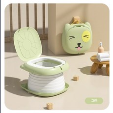 다구 휴대용 좌변기 캠핑 화장실 낚시 화장실 고속도로 휴대용 좌변기 환자용 휴대용 변기, 1개, 그린