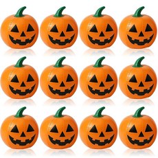 Vertintong 12 Pcs Halloween Pumpkin Beach Balls Inflatable Decoration 14 inches Plastic Jack O Lan, Orange