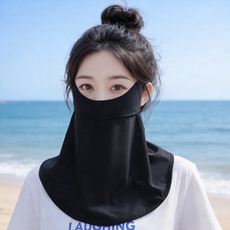 버딩 자외선차단 UV차단 쿨 스포츠 자전거 등산 골프마스크, 1개, 블랙