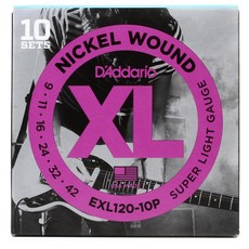 D'Addario 電吉他弦, 1個, 09-42 10包裝