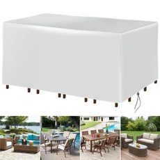 자외선차단 튼튼한 덮개 의자 방수 테이블, 02 Silver, 19 225x116x82cm, 1개