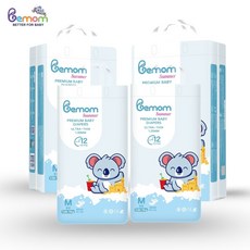 [비맘] New 런칭 BEMOM 썸머 밴드형 기저귀 신생아용 소형 중형 대형, 232매, 3단계