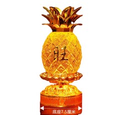 環保菠蘿燈電池款, 全黃鳳梨燈18*7.5黃色, 1個