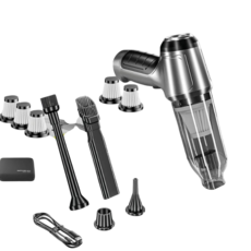 SUiTU 無線吸塵器 迷你吸塵器 德國工藝 吸吹2用 車用吸塵器 手持吸塵器 送濾心, 吸塵器, 銀色, ST-6645