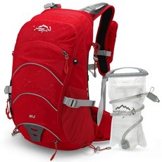 IX INOXTO 20L 하이드레이션 백팩 방수 하이킹 내부 프레임 백팩 2L 하이드레이션 워터 블래더 및 레인 커버 포함 사이클링 캠핑 스키용 경량 여행용 데이팩 (, Red