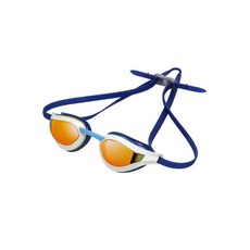 Carina 電鍍防霧泳鏡 S68UV 成人款 抗UV, 白框藍帶, 1個