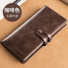Faniya 真皮長夾 頭層牛皮 多卡槽錢包 可放6.0吋手機