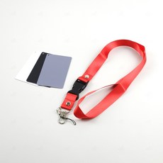 카메라 그레이 카드 화이트 밸런스 사진 촬영 보조 용품 목걸이 조명 색상 보정 소품, 1개, 단품