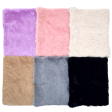 옐로구르미 미용실 인조 밍크털 츄레이 깔개 매트 가위 정리대, 1개, 밍크털_아이보리