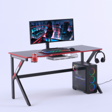 파파로그 GG게이밍 책상 사이즈선택가능, 레드, 1200