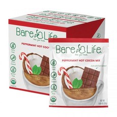핫코코아 비건 채식 식 코코아 베지테리언 핫초코 베어 라이프: 유제품 프리 페퍼민트 핫 믹스 | 싱글 서빙 0.95온스(10팩) 글루텐 식물성 팔레오 대두 옥수수 유당 정제 설, 27g