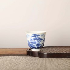景德鎮柴窯青花山水主人杯, 商品主圖, 1個