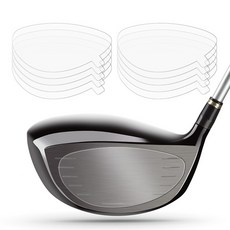 다이아큐브 드라이버필름 10매 비거리향상 장타 슬라이스 훅 감소 헤드보호필름, 1세트, 투명