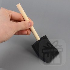 미술용 스펀지 브러쉬 스폰지 붓 5cm 셀프페인팅, 블랙, 1개