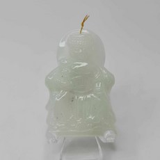 天然翡翠媽祖墜飾 /老種細料果潤灑烏雞/ A3696009, 詳見包裝, 詳見包裝