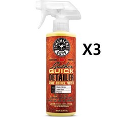 케미컬가이 가죽 퀵 디테일러 16oz X3병 디테일링 셀프 세차 인테리어 레더 보호 관리제, 473ml