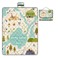 체리닷컴 고급명화 휴대용 방수 피크닉 돗자리 매트, 자연