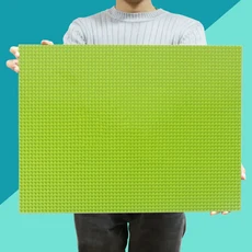 48*64 도트 블록 베이스 플레이트 DIY 조립식 벽 브랜드 호환 어린이 선물 장난감, 09 Light green