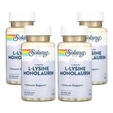 쏠라레이 L-라이신모노라우린 1:1 비율 베지캡슐 60정, 500mg, 4개
