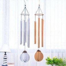 금속 풍경종 바람종 장식 무광 블랙 클래식 창문용 엔틱, 로즈골드 56, 1개, 기본 색상