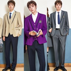 푸름살림 금장 더블버튼 라인포인트 남자 교복자켓(3color) 교