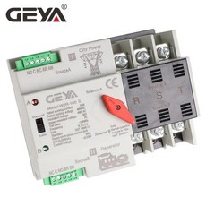 GEYA W2R ATS 110V PC 이중 전원 자동 스위치 63A 가정용 50/60Hz, 01 빠른, 02 100A, 01 W2R 2P 220V