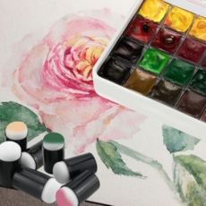 손가락 그림 스펀지 아동 미술 활동 그림 그리기 스펀지 공예 아이그림 스탬핑 드로잉 페인팅 브러쉬, 스펀지 063960DC