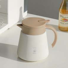 뛰어난 보온보냉 스테인리스 포트 600ml 800ml ths+99759VF, 1개, 1ml, 딜리스서버포트_600ml_아이보리