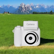 카메라 HD Y4000 휴대용 레트로 컴팩트 캠코더 마이크로 TF 카드 지원, 01 Add 8G Card, 08 White Camera