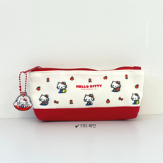 헬로키티 필통 필기구 수납 파우치 2종택1, 1개, 키티패턴
