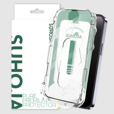 수호자 2초부착 저반사 지문방지 원터치 5D 풀커버 강화유리 액정보호필름 1키트