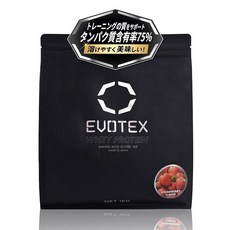 EVOTEX 유청 단백질 1kg 딸기 풍미 단백질 함량 75% WPC 국내 제조 녹기 쉬운 11종 비타민 배합 고단백 분말 단백질 딸기 우유 맛 훈련 근육 트레이닝, 1개, 1g