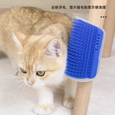 VANLUEE 猫咪蹭毛按摩器 贴墙式自助梳毛刷 宠物猫抓板玩具, 1個, 大号(5879)